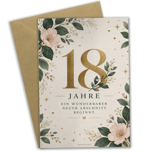 Elegante Geburtstagskarte zum 18. Geburtstag mit Sternen|p:2014126|h:27c1577b03770d7ea4be7f7791aec97c