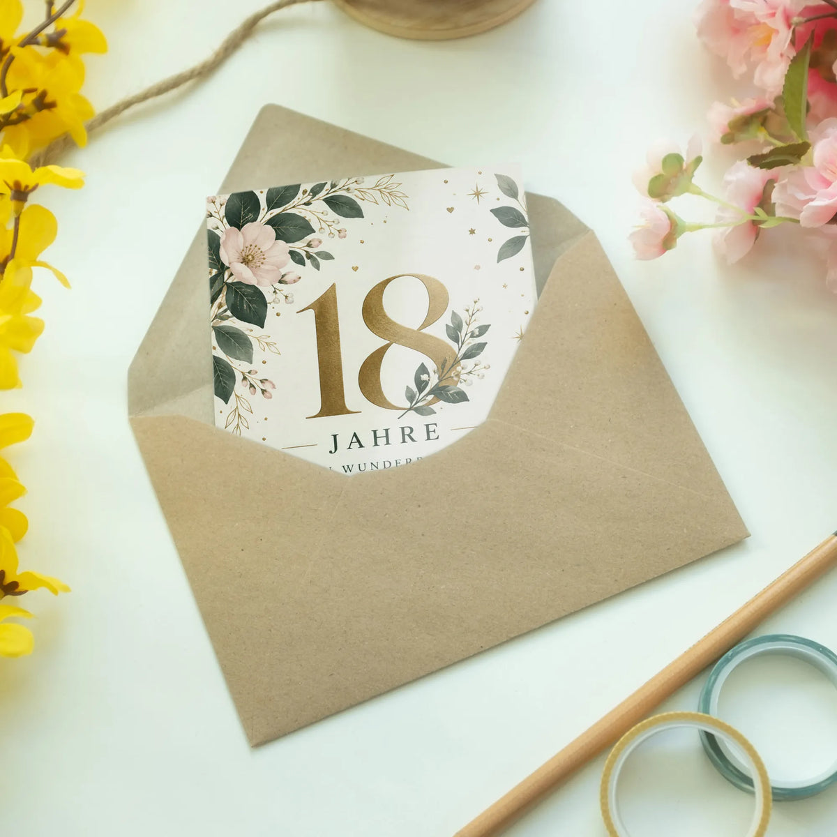 Elegante Geburtstagskarte zum 18. Geburtstag mit Sternen|p:2014126|h:b34f4d83dded808dd8d753c533cb0973