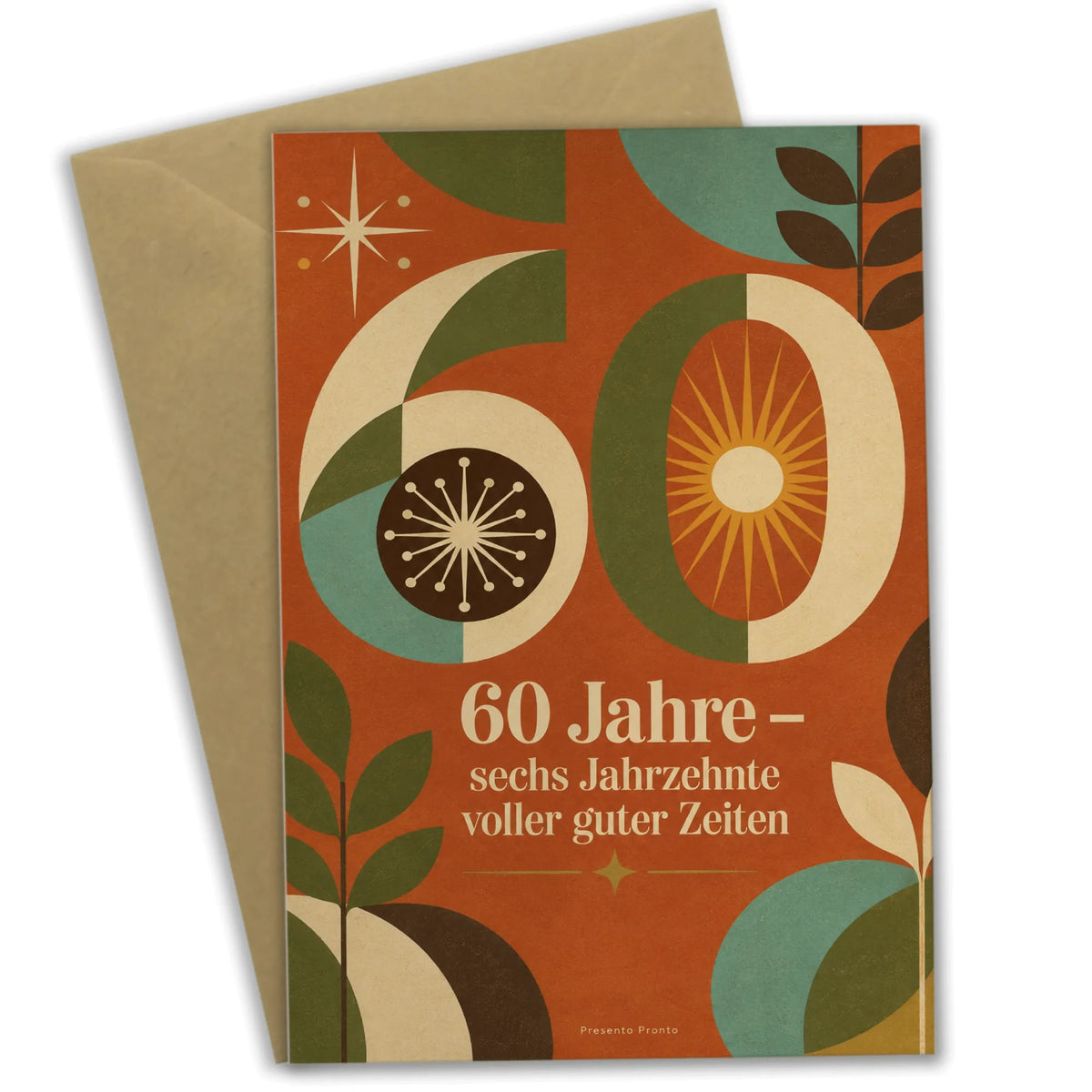 Nostalgische Geburtstagskarte zum 60. Geburtstag mit geometrischer 60|p:2014130|h:cdef21c299d0fc9ac664c8ae1237100d