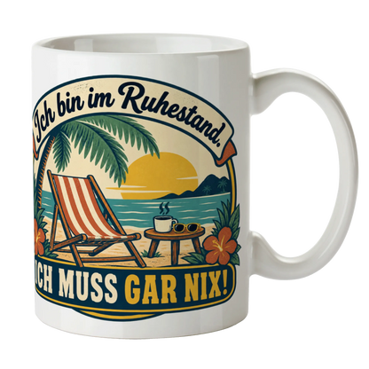 Lustige Tasse zur Rente mit Liegestuhl|p:2014132|h:5117d310954e4d2f1d86c811246f36a0