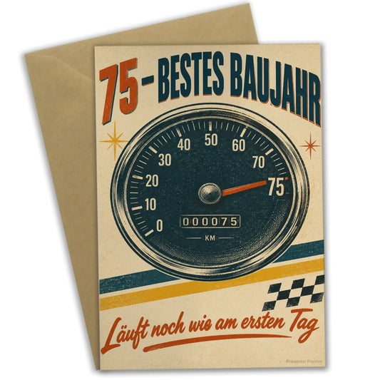 Lustige Geburtstagskarte zum 75. Geburtstag mit Tachometer|p:2014137|h:7f5b6e6232cc326ee05104ec8ad01e36
