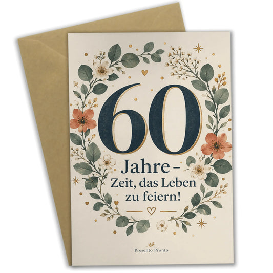 Elegante Geburtstagskarte zum 60. Geburtstag mit goldener 60|p:2014139|h:ee4e75dc2f1d4772641057fcdf384574
