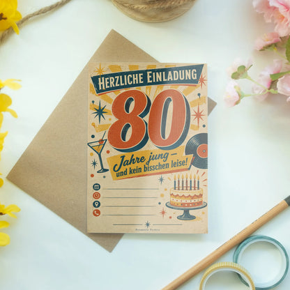 Lustige Einladungskarten zum 80. Geburtstag mit großer 80|p:2014143|h:7d1b7eebffcbe0b0061211f77eb3109e