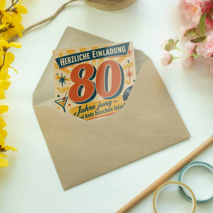 Lustige Einladungskarten zum 80. Geburtstag mit großer 80|p:2014143|h:e7140bda6e18440b8d532e1319c8f285