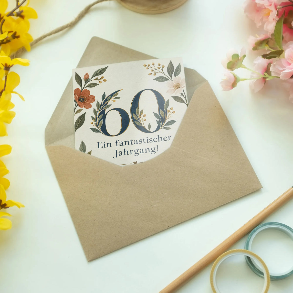 Elegante Geburtstagskarte zum 60. Geburtstag florale Zahl|p:2014144|h:cd717d5de982b79397788e328150aee2