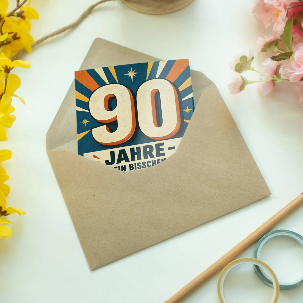 Lustige Geburtstagskarte zum 90. Geburtstag mit großer 90|p:2014150|h:5120fa12699f2115074cacd7b066c815