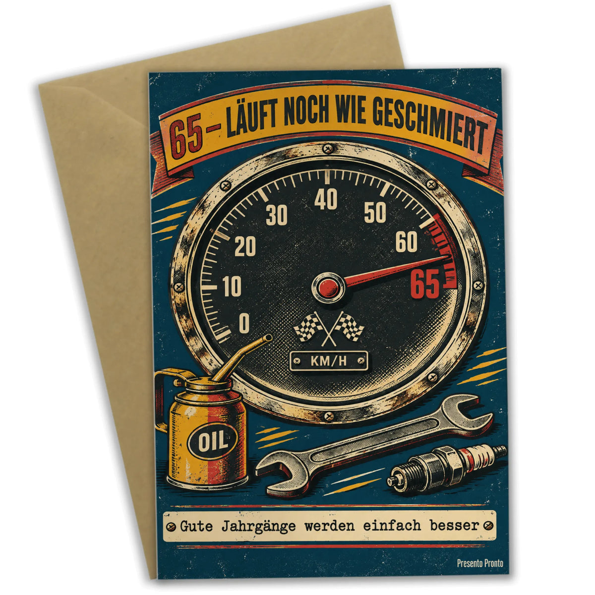 Lustige Geburtstagskarte zum 65. Geburtstag mit Tachometer|p:2014151|h:d1859e5644e8c6e5f852e3ee571b0602