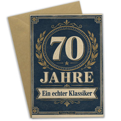 Elegante Geburtstagskarte zum 70. für den Sohn mit Retro-Emblem|p:2014154|h:299fcda0e69629d00ce9dd3ba3c4eac1