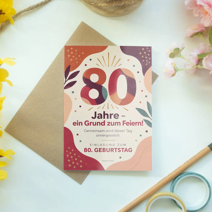 Fröhliche Einladungskarten zum 80. Geburtstag mit großer 80|p:2014161|h:65ecd20c99b561c9b005aa69697e32f3