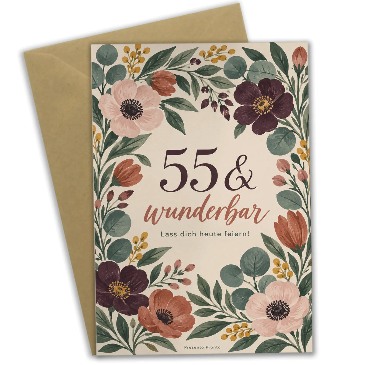 Herzliche Geburtstagskarte zum 55. für Mama mit Blumenkranz|p:2014162|h:140e5c2acd75c718572d080074d8e250