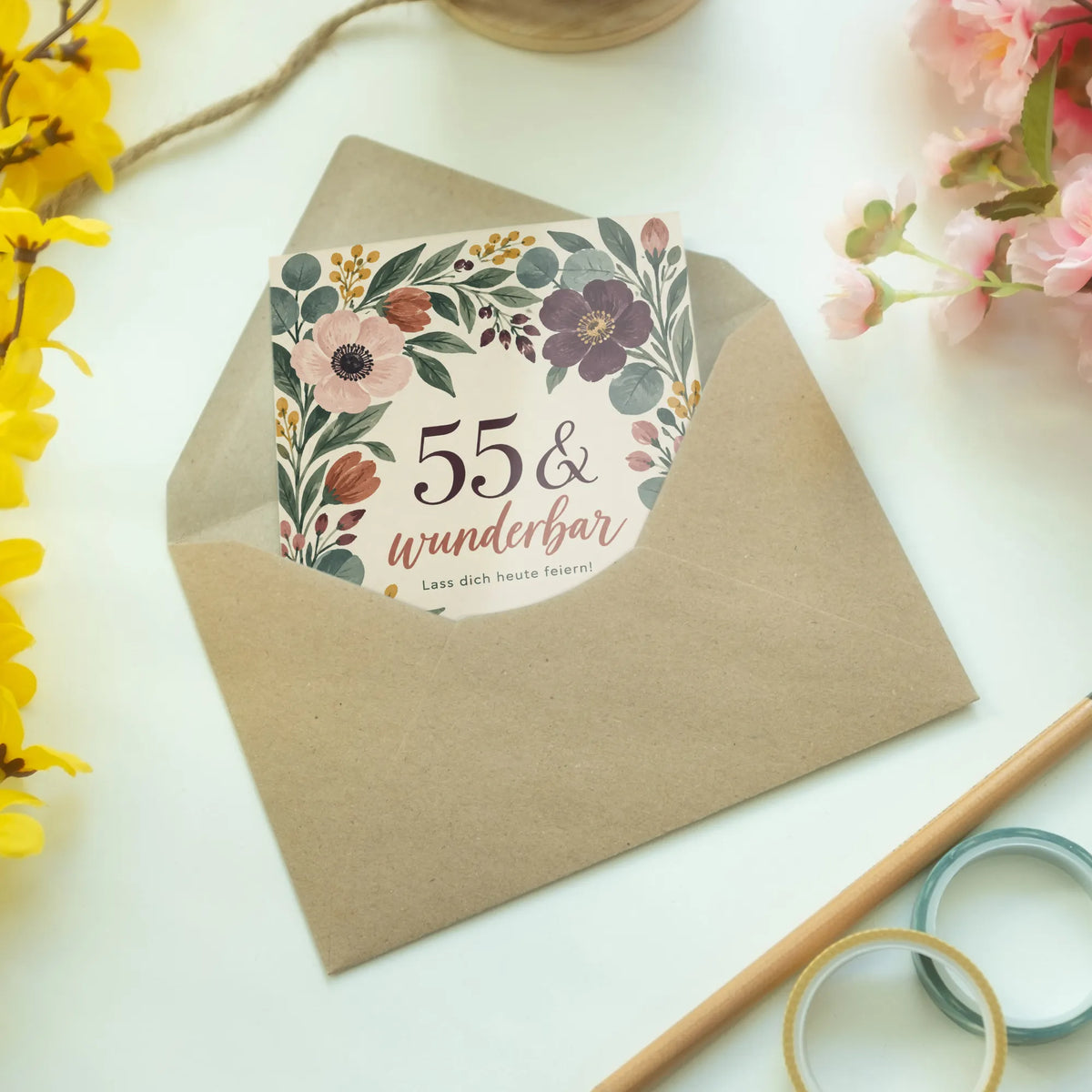 Herzliche Geburtstagskarte zum 55. für Mama mit Blumenkranz|p:2014162|h:c2ab804a65a83a0dd9abddea4e0b690c