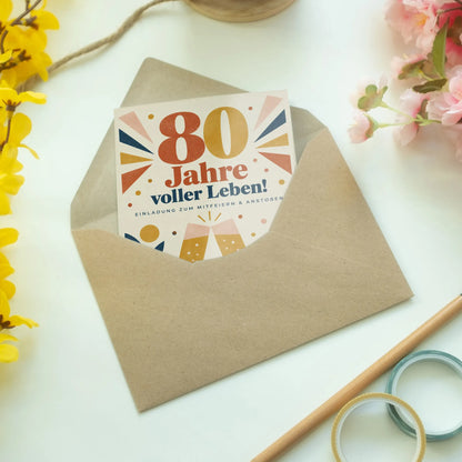 Festliche Einladungskarten zum 80. Geburtstag mit Champagnergläsern|p:2014169|h:506dae805d3fb45be62a6014c04587ba