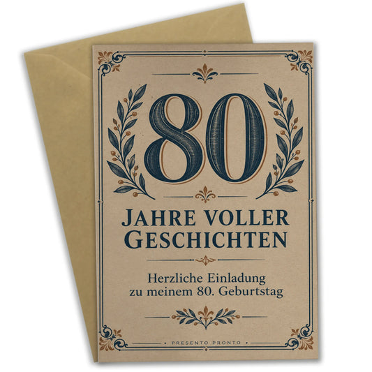 Elegante Einladungskarten zum 80. Geburtstag mit ornamentalem Rahmen|p:2014172|h:70ed2bcd98fad420f82a178aa9a6f3fe