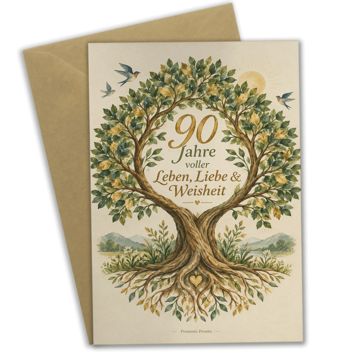 Würdevolle Geburtstagskarte zum 90. Geburtstag mit Lebensbaum|p:2014174|h:f1975cb9e2bfa8d0a1901d5181dc0ab3