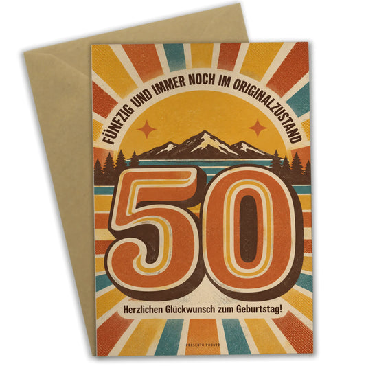 Lustige Geburtstagskarte zum 50. Geburtstag mit Sonnenaufgang|p:2014188|h:35d8e38511a78688ec9e78a6b0645b9a