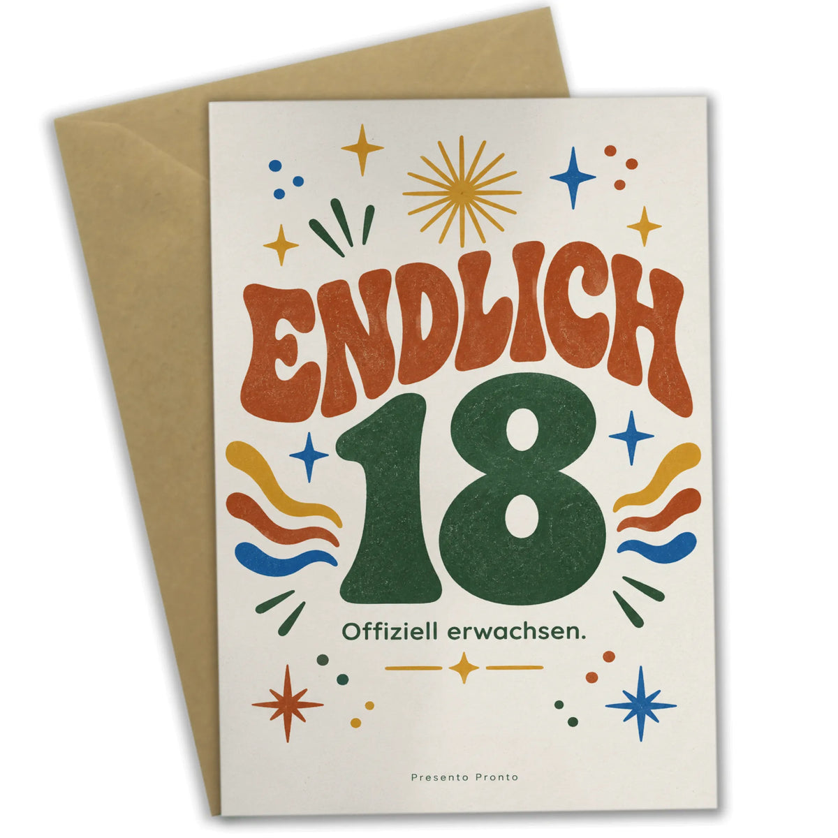 Coole Geburtstagskarte zum 18. Geburtstag Endlich 18|p:2014189|h:fc30c4a80b94aa851f9e78cf3a26883c