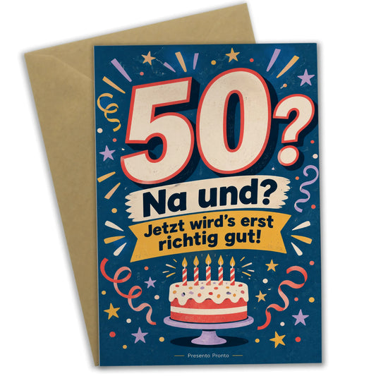 Lustige Geburtstagskarte zum 50. Geburtstag mit großer 50|p:2014193|h:004714994f738f436781eed6ff41cf59