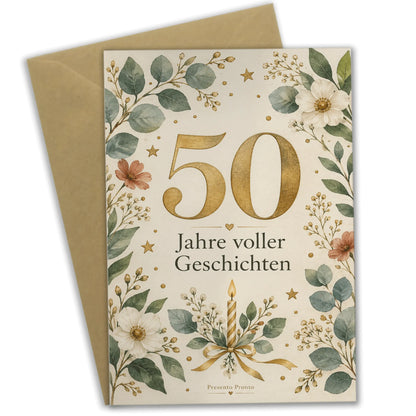 Elegante Geburtstagskarte zum 50. Geburtstag mit goldener 50|p:2014194|h:05efd8ee6a09c74f7c96e4f8560ff2fe