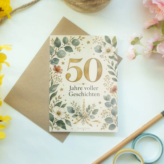 Elegante Geburtstagskarte zum 50. Geburtstag mit goldener 50|p:2014194|h:f73feef3637bb348fb3d9c0c64fa3f72