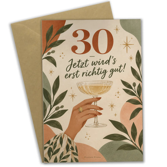 Festliche Geburtstagskarte zum 30. mit Sektglas|p:2014196|h:123389f803bc19ac3bdb4ff097c2f718