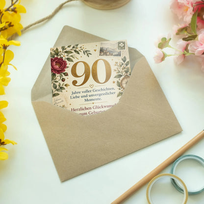 Elegante Geburtstagskarte zum 90. Geburtstag mit goldener 90|p:2014199|h:87c159d22a3d779dd2d26b3d8e6eba35