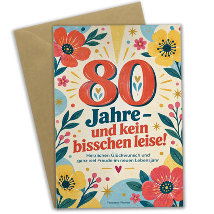 Lustige Geburtstagskarte für Frau zum 80. Geburtstag mit Blumen|p:2014205|h:d62ab33d7b7b3d3a2cf612a60d17194d