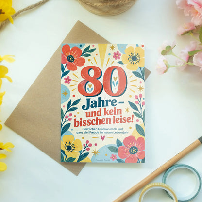 Lustige Geburtstagskarte für Frau zum 80. Geburtstag mit Blumen|p:2014205|h:b6a1bef5bb2377ecae0f44215347d3d6