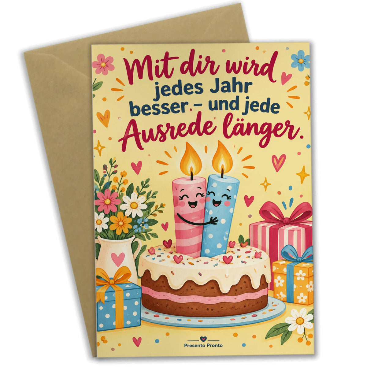 Lustige Geburtstagskarte für Frauen mit Kuchen und Kerzen|p:2014208|h:1e336a58bb62345747e9eb3445c19445