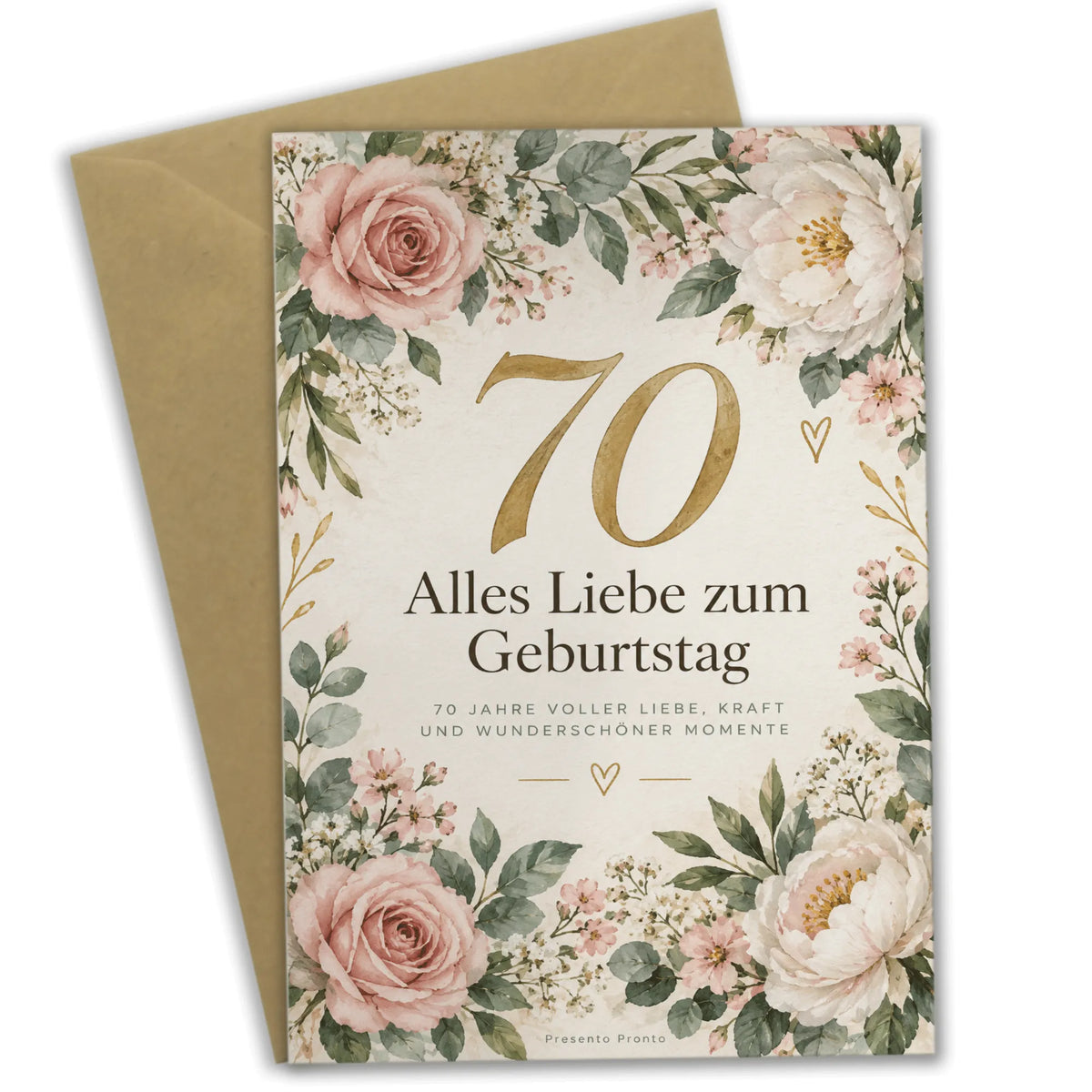 Elegante Geburtstagskarte zum 70. Geburtstag für Frauen mit Blumenkranz|p:2014213|h:0a6b552ad135f920504f09341fd2bb5d
