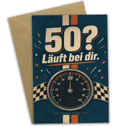 Lustige Geburtstagskarte zum 50. für Männer mit Vintage-Tacho|p:2014214|h:3348bbf4a1160fd0f2a45cfc2ce87b00