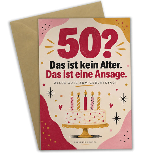 Lustige Geburtstagskarte zum 50. für Frauen mit Torte|p:2014216|h:7fd2aacc9be2ab6dfc6ddb6620c05394