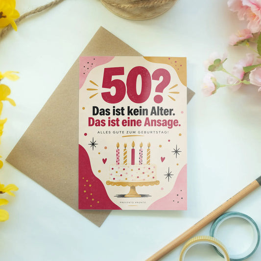 Lustige Geburtstagskarte zum 50. für Frauen mit Torte|p:2014216|h:8b6cb1f733db2236dfd4ff2eb6319ccc