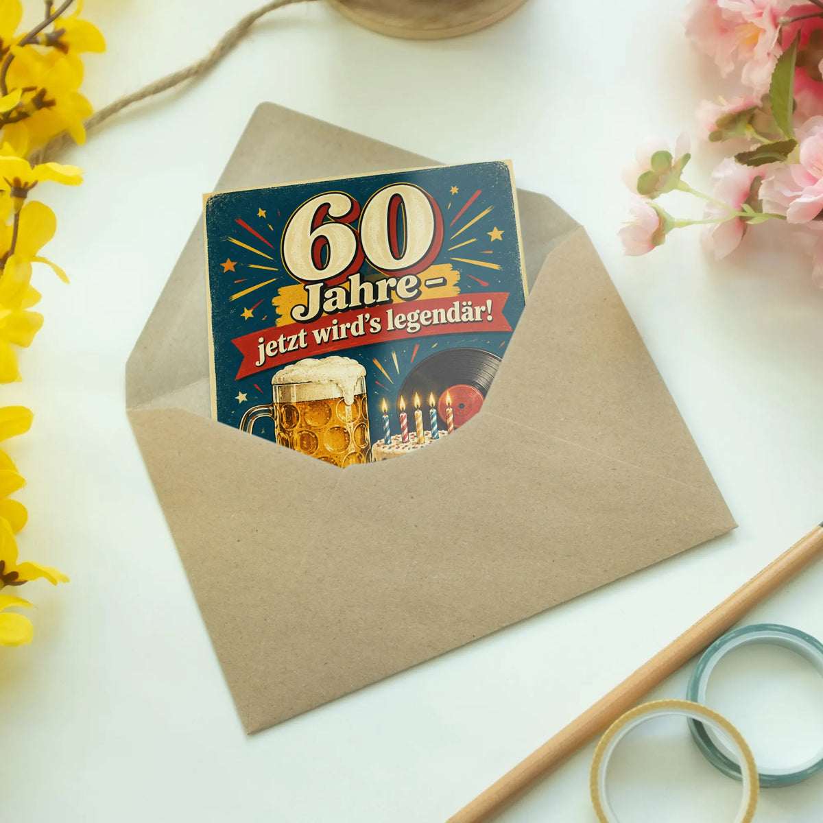Geburtstagskarte Bierkrug retro Design|p:2014219|h:b29b5369040e51f919b235a535014250