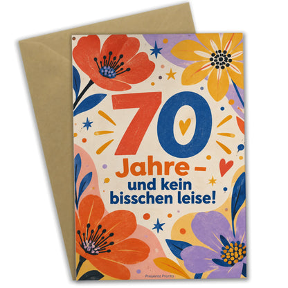 Lustige Geburtstagskarte zum 70. Geburtstag für Frauen mit Wildblumen|p:2014222|h:bbd1d2c663fefc5103dfa3969110658d