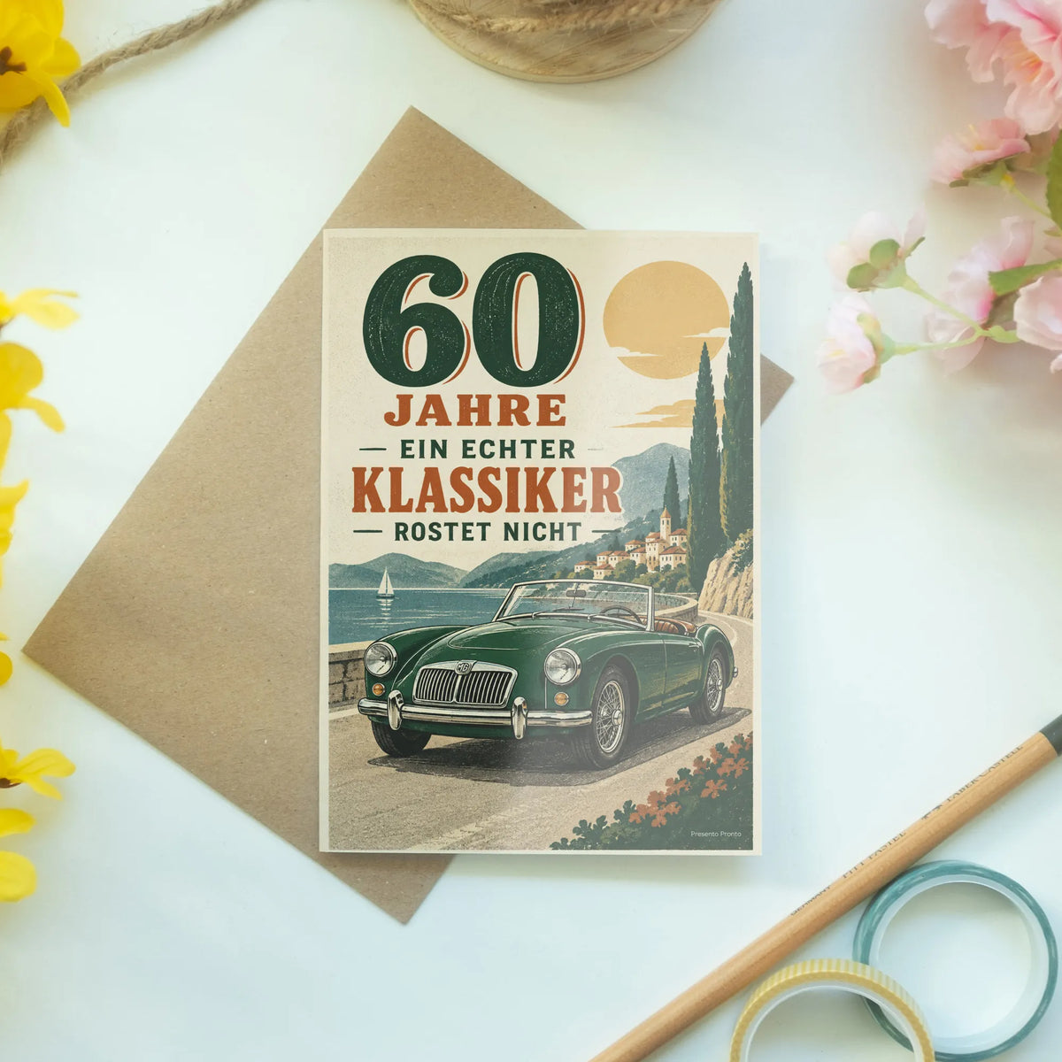 Lustige Geburtstagskarte zum 60. für Männer mit Roadster|p:2014228|h:821537be50a9da4af9872d713e309cfa
