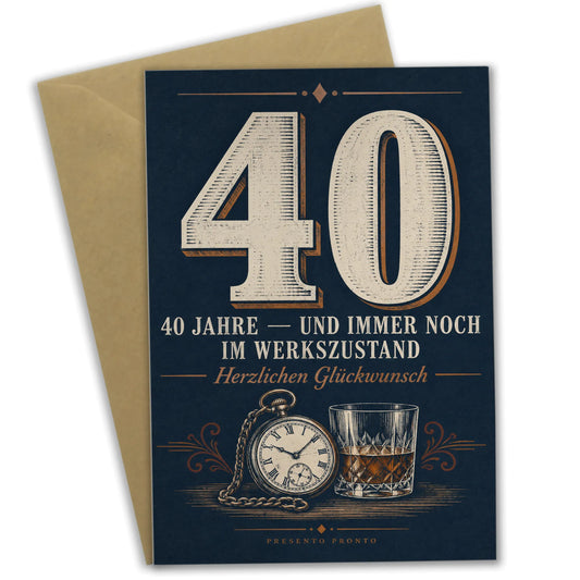 Lustige Geburtstagskarte für Männer zum 40. Geburtstag mit Whiskyglas|p:2014234|h:b2fabe422a185e5c2cfbd8d5a8d2a647