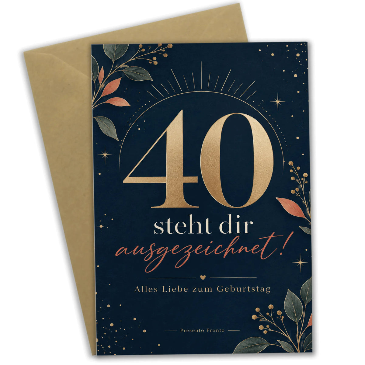 Elegante Geburtstagskarte zum 40. Geburtstag mit goldener 40|p:2014236|h:edb7d55c244fd84de48c57a893e57654