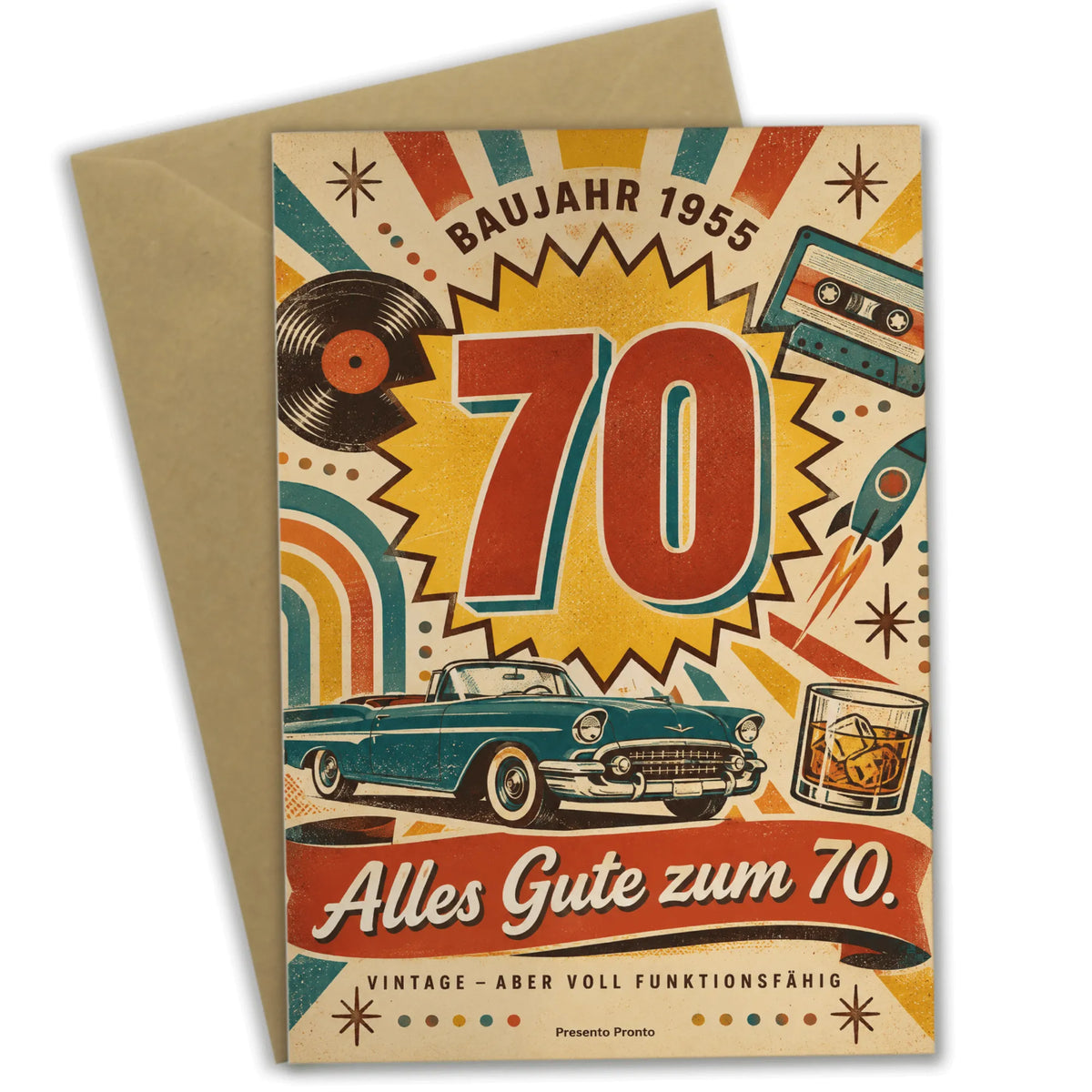 Herzliche Geburtstagskarte zum 70. Geburtstag mit Oldtimer|p:2014238|h:760adcc827d8d85b6f85c7e7d4fc2143