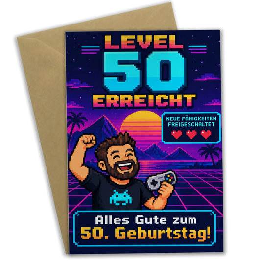 Lustige Geburtstagskarte zum 50. für Männer mit Pixelspieler|p:2014241|h:9ae26ec1cf78032f1f7350c2dd41dc96