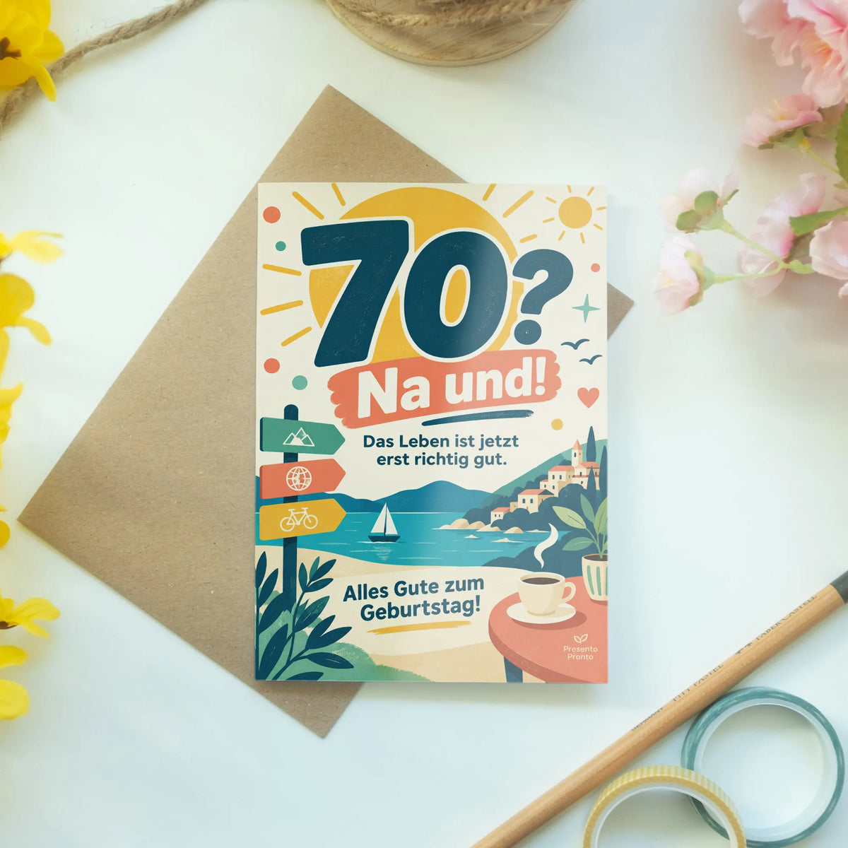 Lustige Geburtstagskarte zum 70. Geburtstag mit großer 70|p:2014247|h:1010c3868bd48b9749e745b4cce66b89