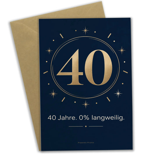 Lustige Geburtstagskarte zum 40. für Männer mit goldener Zahl 40|p:2014252|h:e29aa2ba3481657d57a68d4c4953f1eb