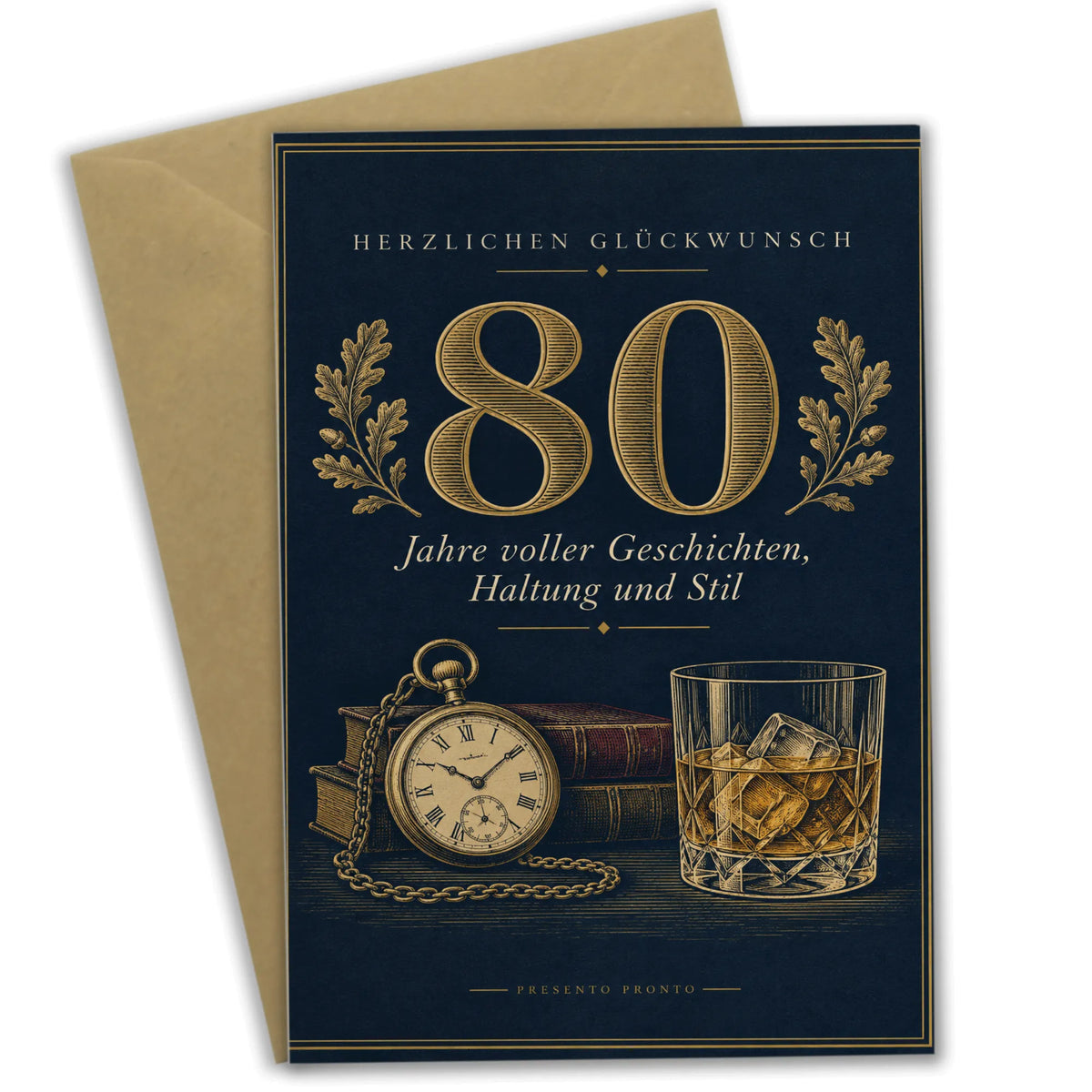 Elegante Geburtstagskarte zum 80. Geburtstag für Männer mit Whiskyglas|p:2014262|h:5dd5b9c37a44f67101d66c596bd97bdf