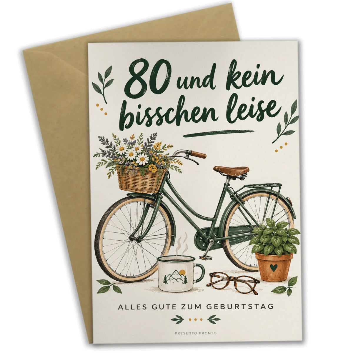 Lustige Geburtstagskarte zum 80. Geburtstag für Männer mit Fahrrad|p:2014267|h:39ca3ee68ffa80bba710f634f0d0b575