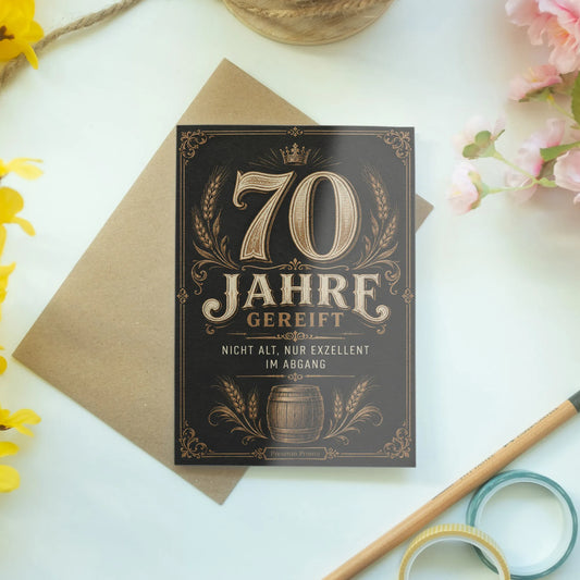 Lustige Geburtstagskarte zum 70 für Männer mit Whiskeyflasche|p:2014277|h:1c2f054bdf2ad505f30387fa284ad19f