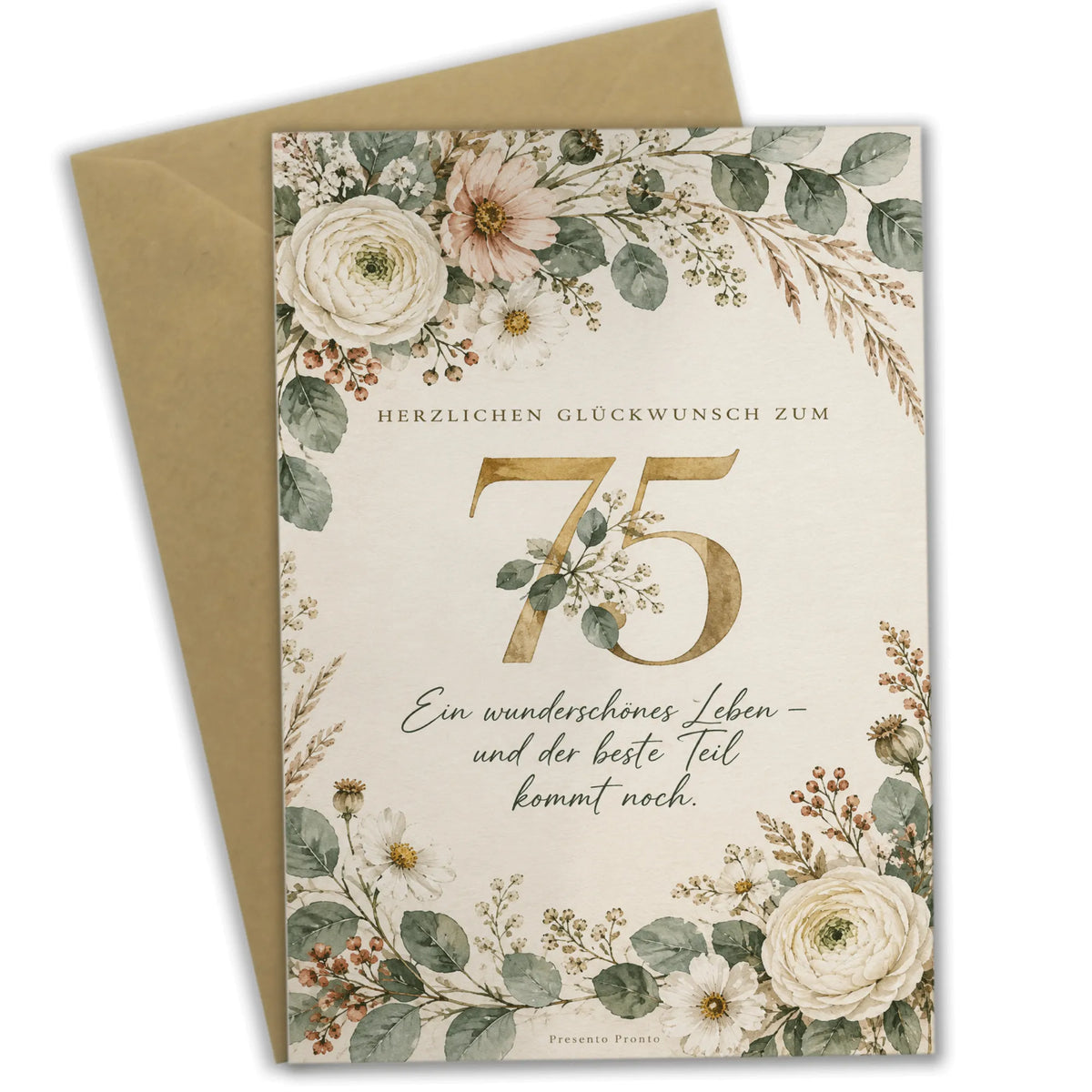 Elegante Geburtstagskarte zum 75. Geburtstag mit Eukalyptus|p:2014281|h:02e93e544485cb3e6160d6a3dded7fb0