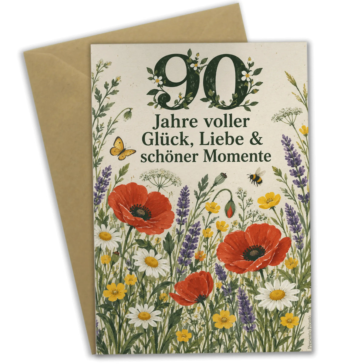 Herzliche Geburtstagskarte für Frau zum 90. Geburtstag mit Blumenwiese|p:2014289|h:22eaddcbff4209134b9e8c8c801928f1