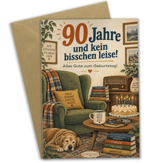 Lustige Geburtstagskarte zum 90 für Männer mit Sessel|p:2014290|h:faae3438d66a24a7850cc32be8ef957e