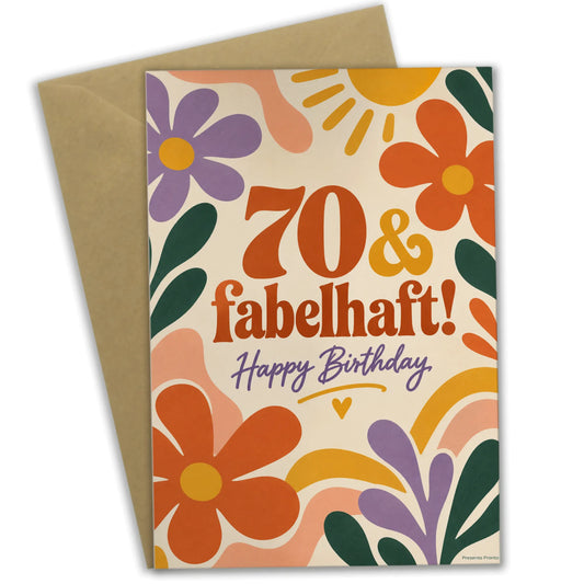 Fröhliche Geburtstagskarte zum 70. für Frauen mit Retroblumen|p:2014314|h:cd698ae5d180aba3ef0e3cf75314dc30