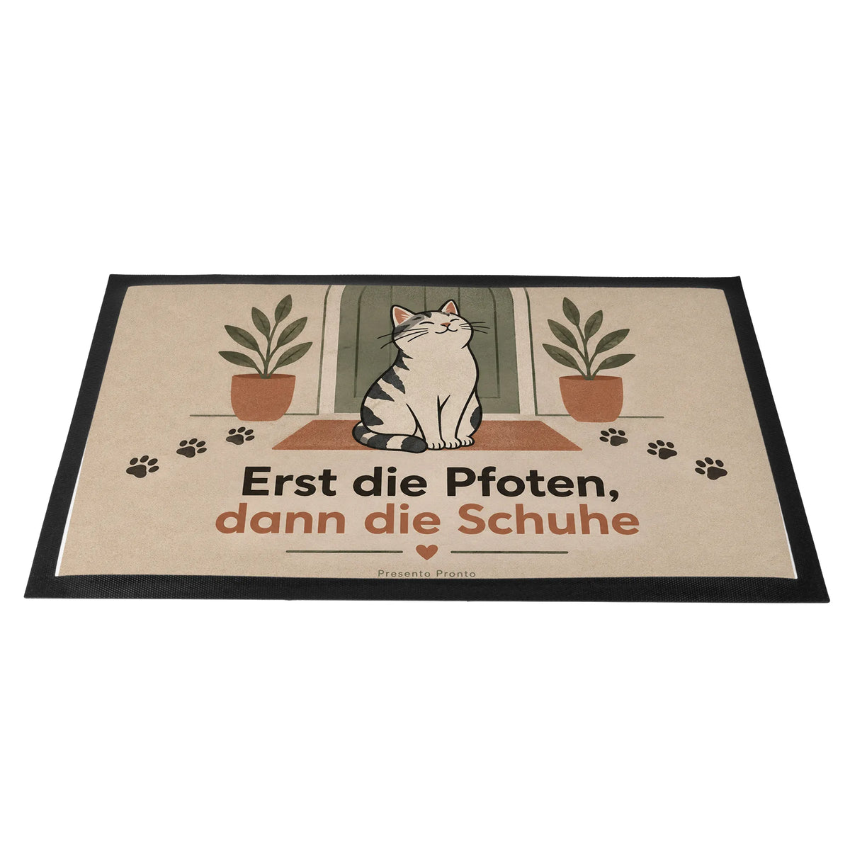 Lustige Fussmatte für Katzenfreunde mit Pfotenabdruck|p:2014323|h:571221a696b1bbb4739030b98e14b876