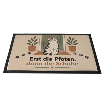 Lustige Fussmatte für Katzenfreunde mit Pfotenabdruck|p:2014323|h:571221a696b1bbb4739030b98e14b876